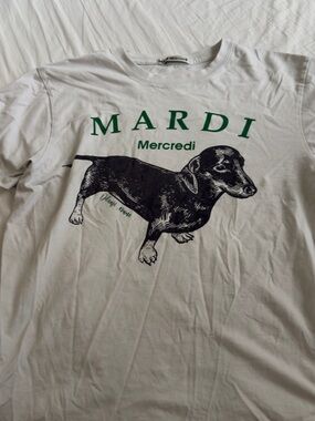 MARDI White Dog Graphic Tee